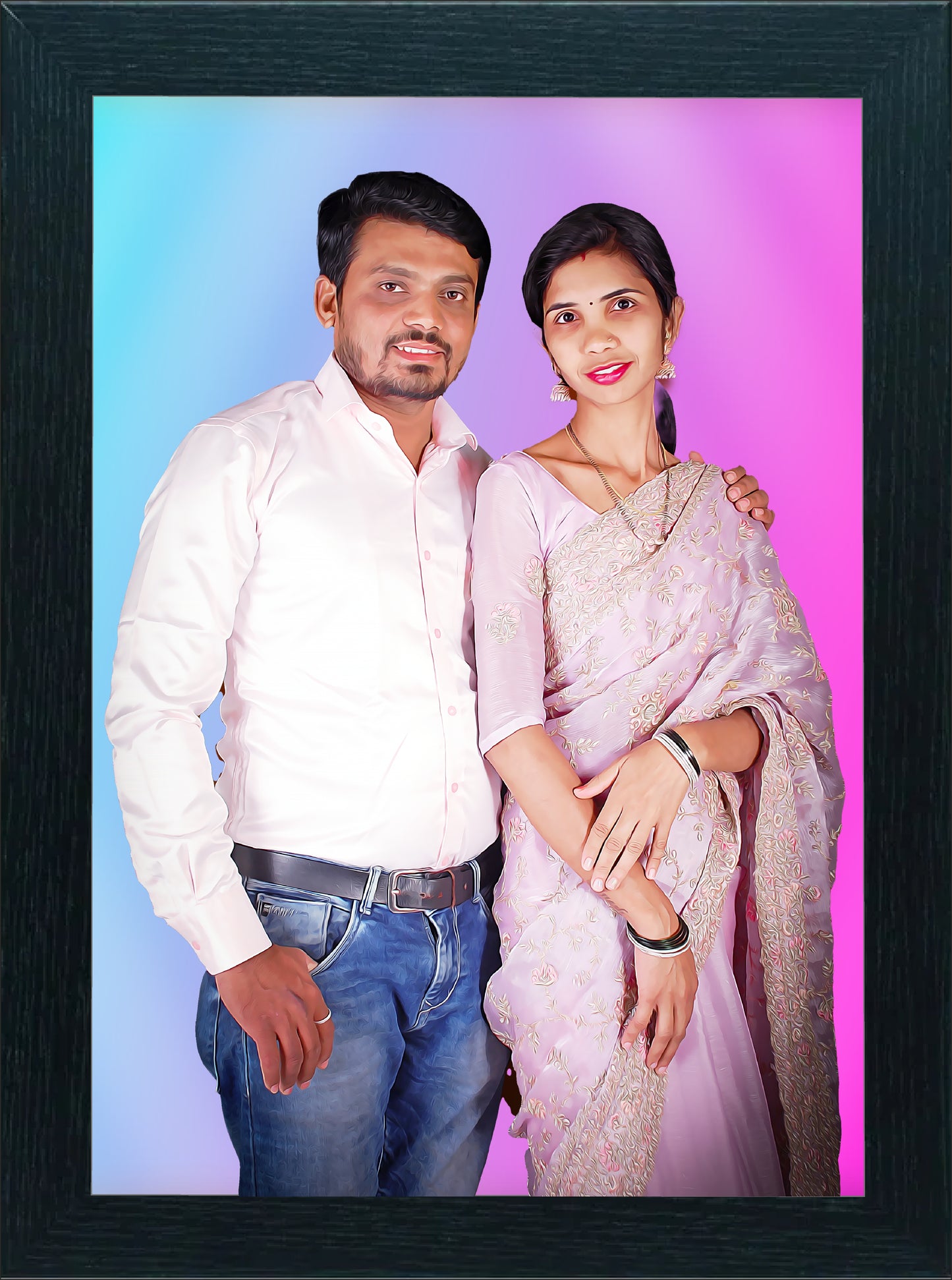 Digital Oil Painting Photo Frame