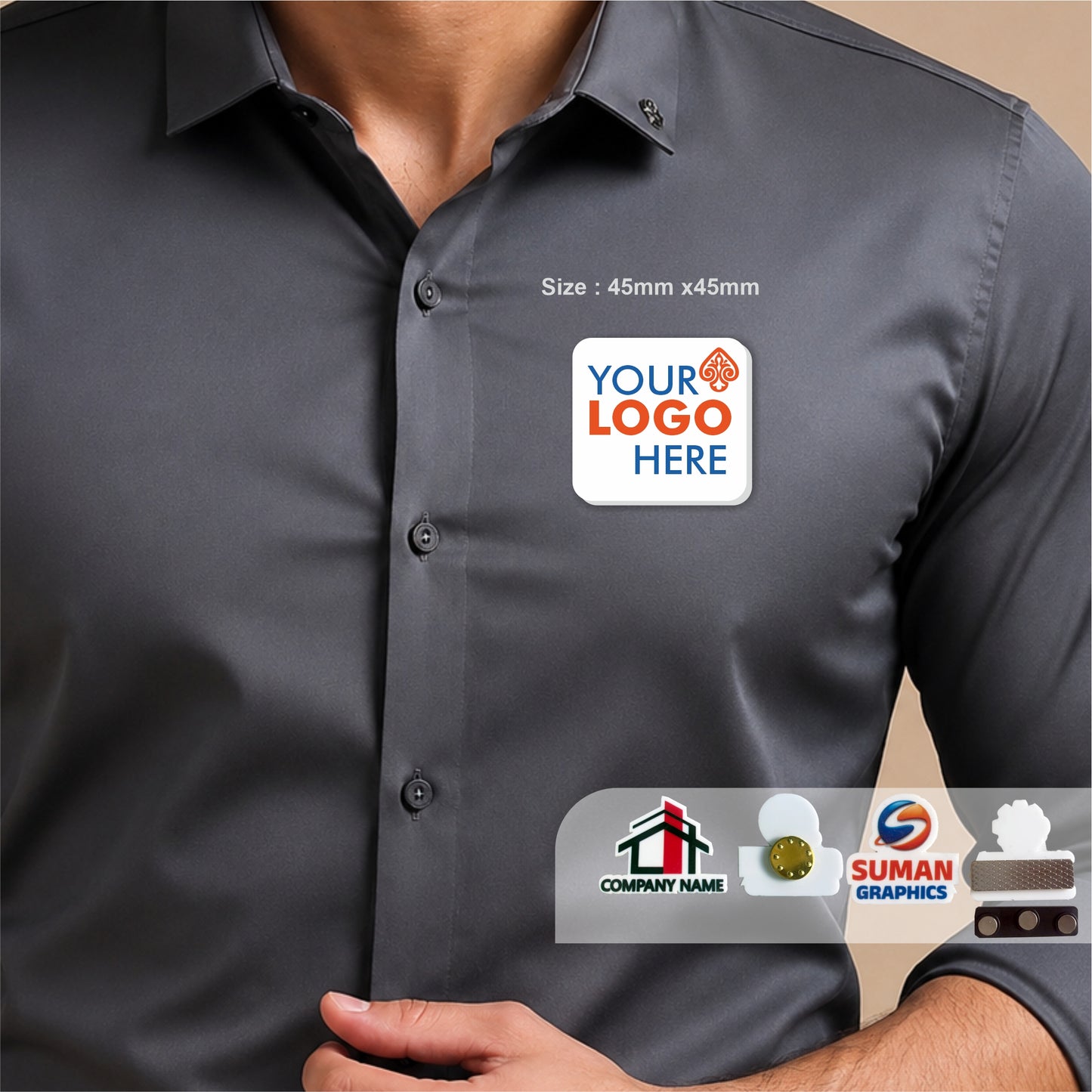Customized Magnetic Badges for Staff, Office & Corporate Use