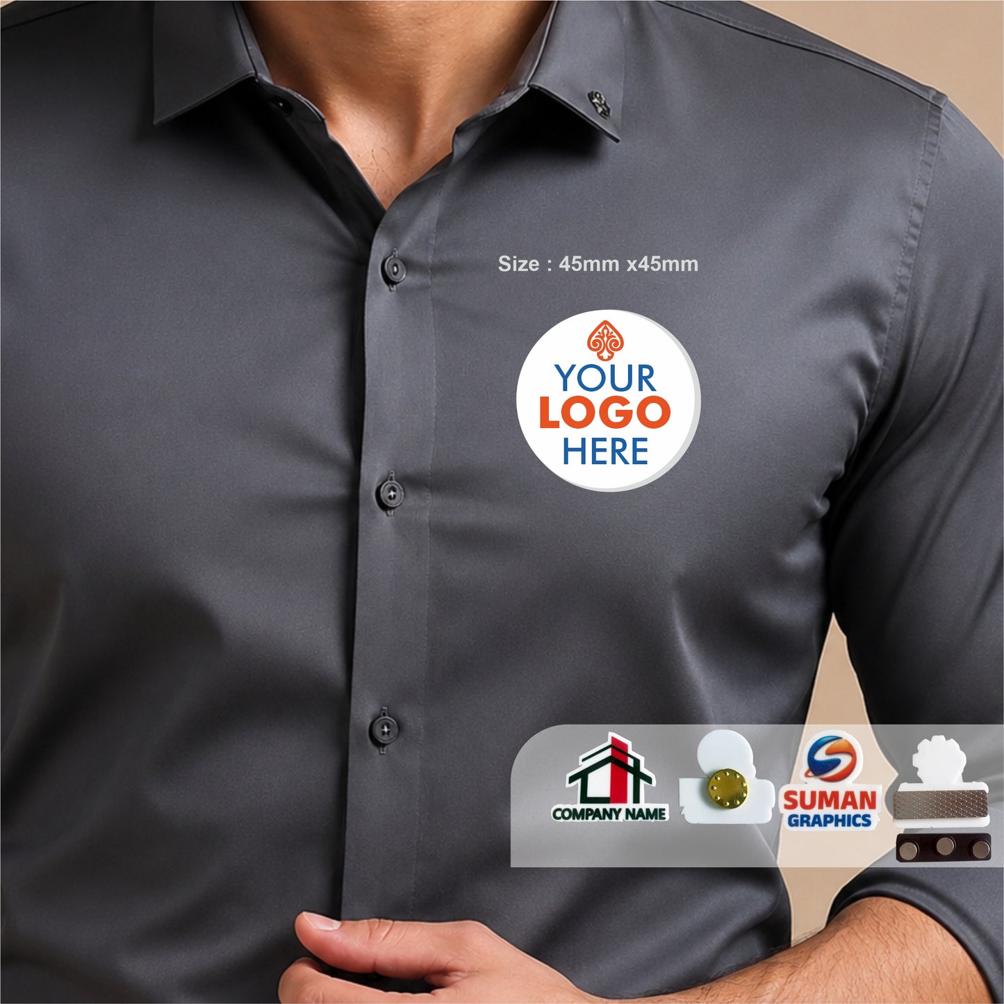 Customized Magnetic Badges for Staff, Office & Corporate Use