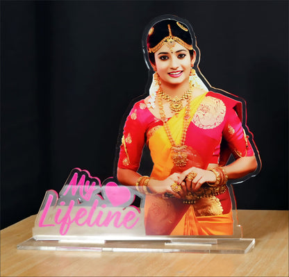 Premium Acrylic Photo Standy with Quote PAPS01