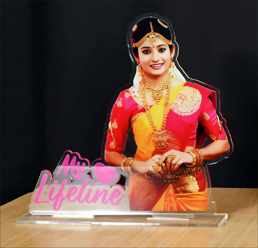 Premium Acrylic Photo Standy with Quote PAPS01